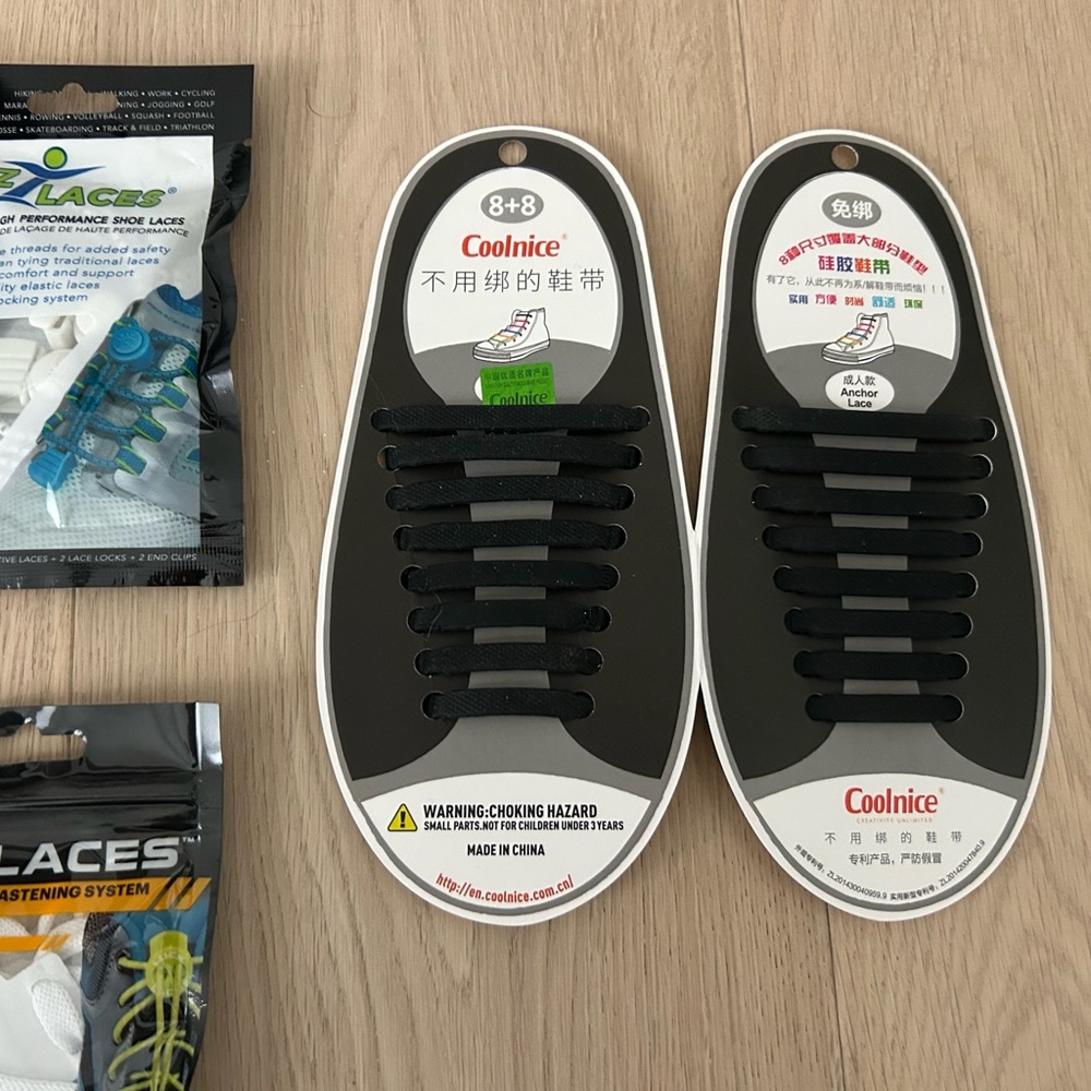 No-Tie, EZ Laces, Lock Laces - Assorted Shoelaces